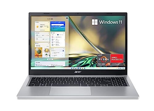 Acer Aspire 3 A315-24P-R7VH Slim Laptop | 15.6″ Full HD IPS Display | AMD Ryzen 3 7320U Quad-Core Processor | AMD Radeon Graphics | 8GB LPDDR5 | 128GB NVMe SSD | Wi-Fi 6 | Windows 11 Home