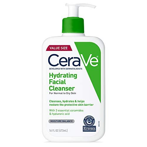 CeraVe Hydrating Facial Cleanser | Moisturizing Non-Foaming Face Wash with Hyaluronic Acid
