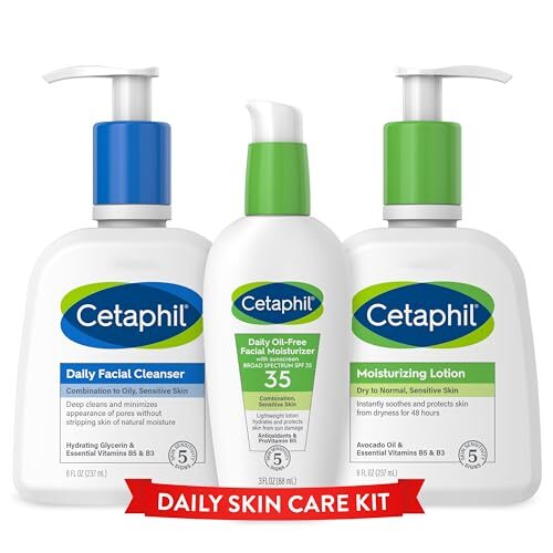 Cetaphil Sensitive Skincare Holiday Kit, Daily Facial Cleanser 8 oz