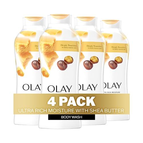 Olay Ultra Rich Moisture Body Wash with Shea Butter, 22oz (Pack of 4)
