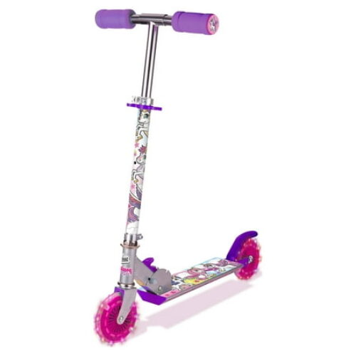 Ozbozz Tie Dye Foldable Scooter – Light UP Wheels – Ages 5 and up