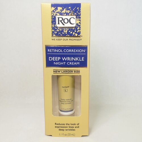 RoC Retinol Correxion Deep Wrinkle Anti-Aging Night Cream, Daily Face Moisturizer with Shea Butter