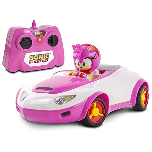 Sonic Team Sonic Racing RC: Amy Rose – NKOK (683), 1:28 Scale 2.4GHz Remote Controlled Car, 6.5′ Compact Design, Officially Licensed Sega Sonic The Hedgehog, Battery Powered, Ages 6+